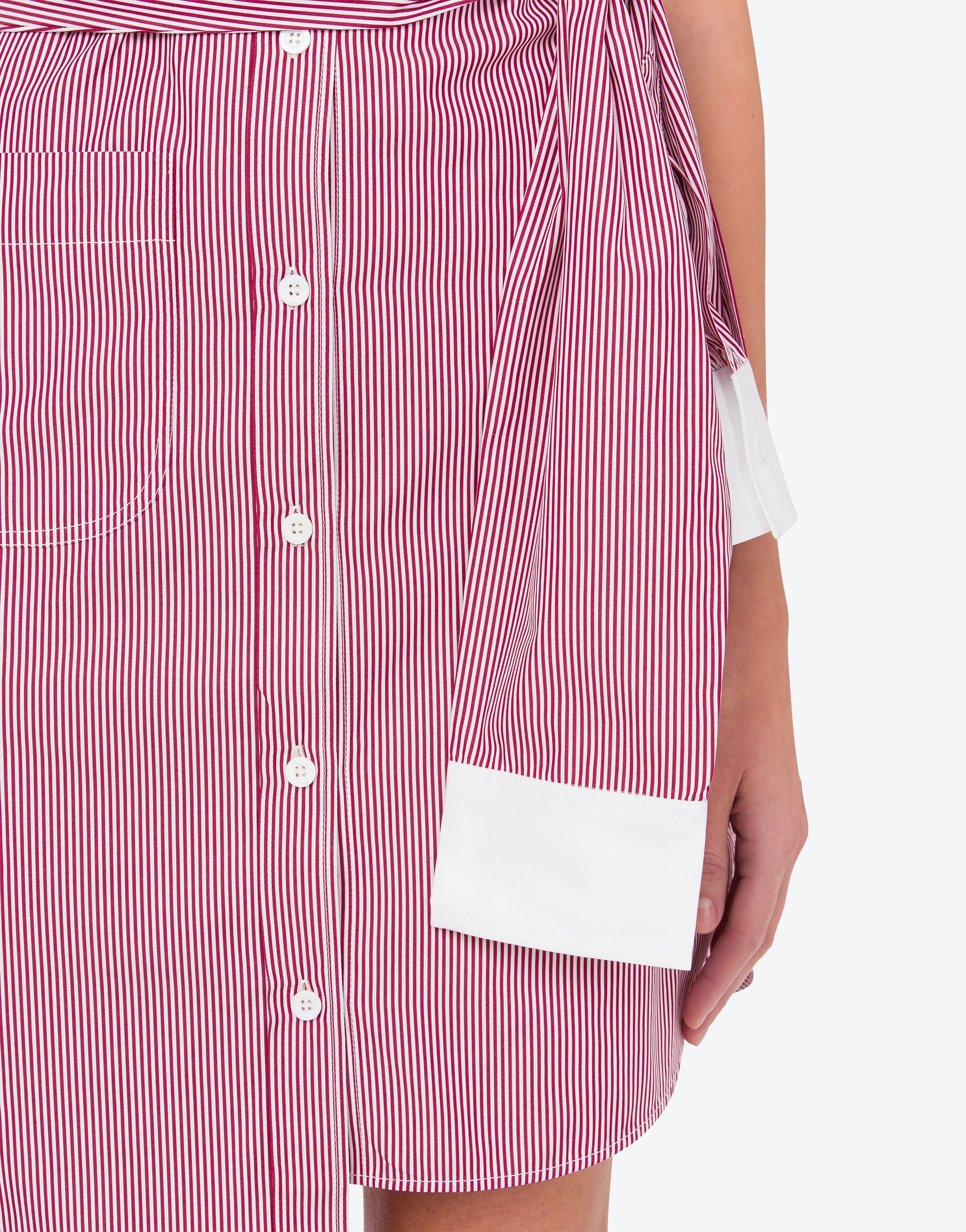 STRIPED POPLIN DRESS - 4