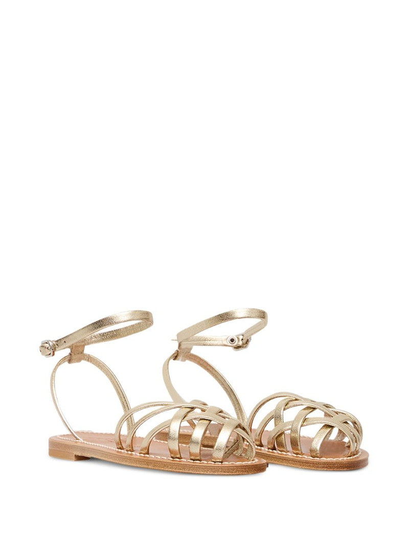 K.JACQUES Danaens cage-strap leather flat sandals outlook