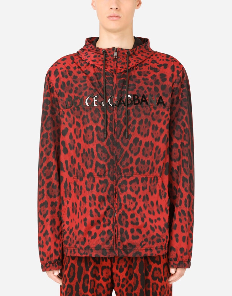 Leopard-print nylon jacket - 1