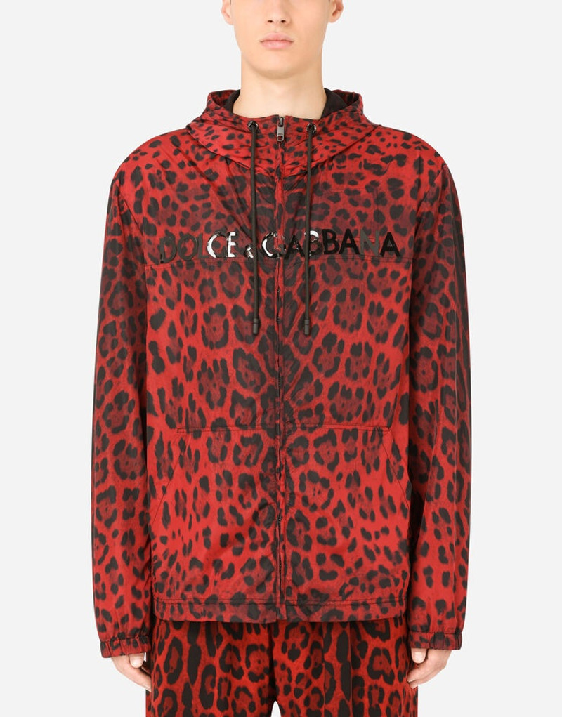 Leopard-print nylon jacket 1