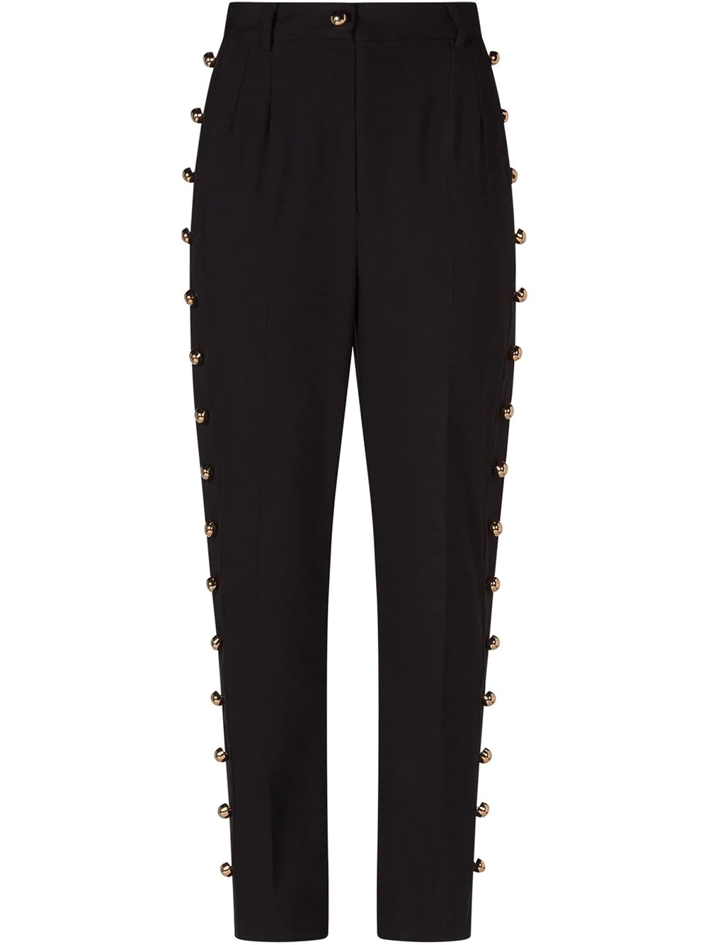 stud-embellished trousers - 1