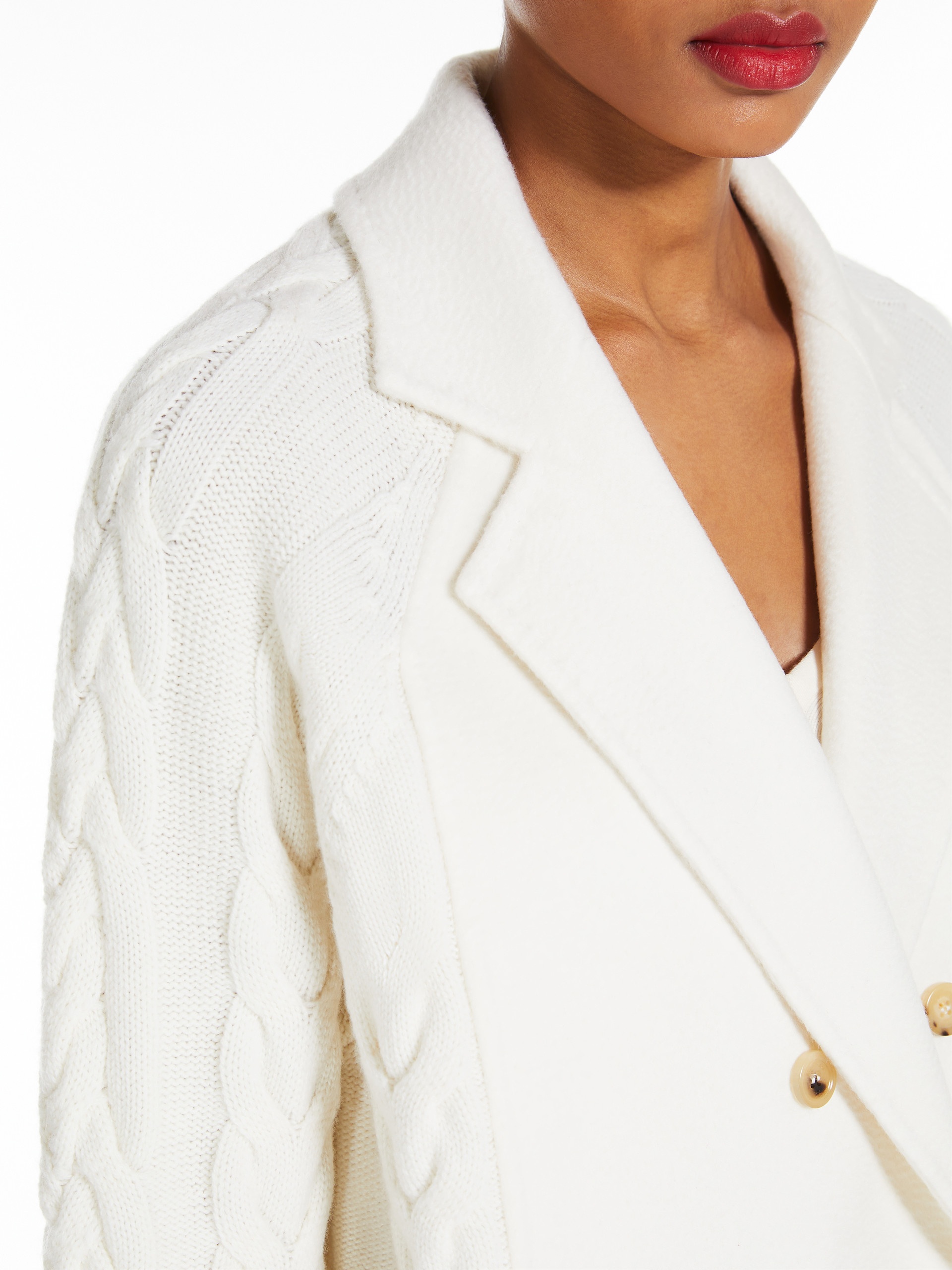 Max Mara MICIO Wool and cashmere pea coat | REVERSIBLE