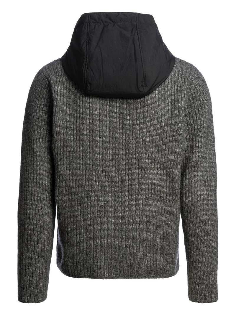 PARAJUMPERS ribbed-knit hoodie outlook