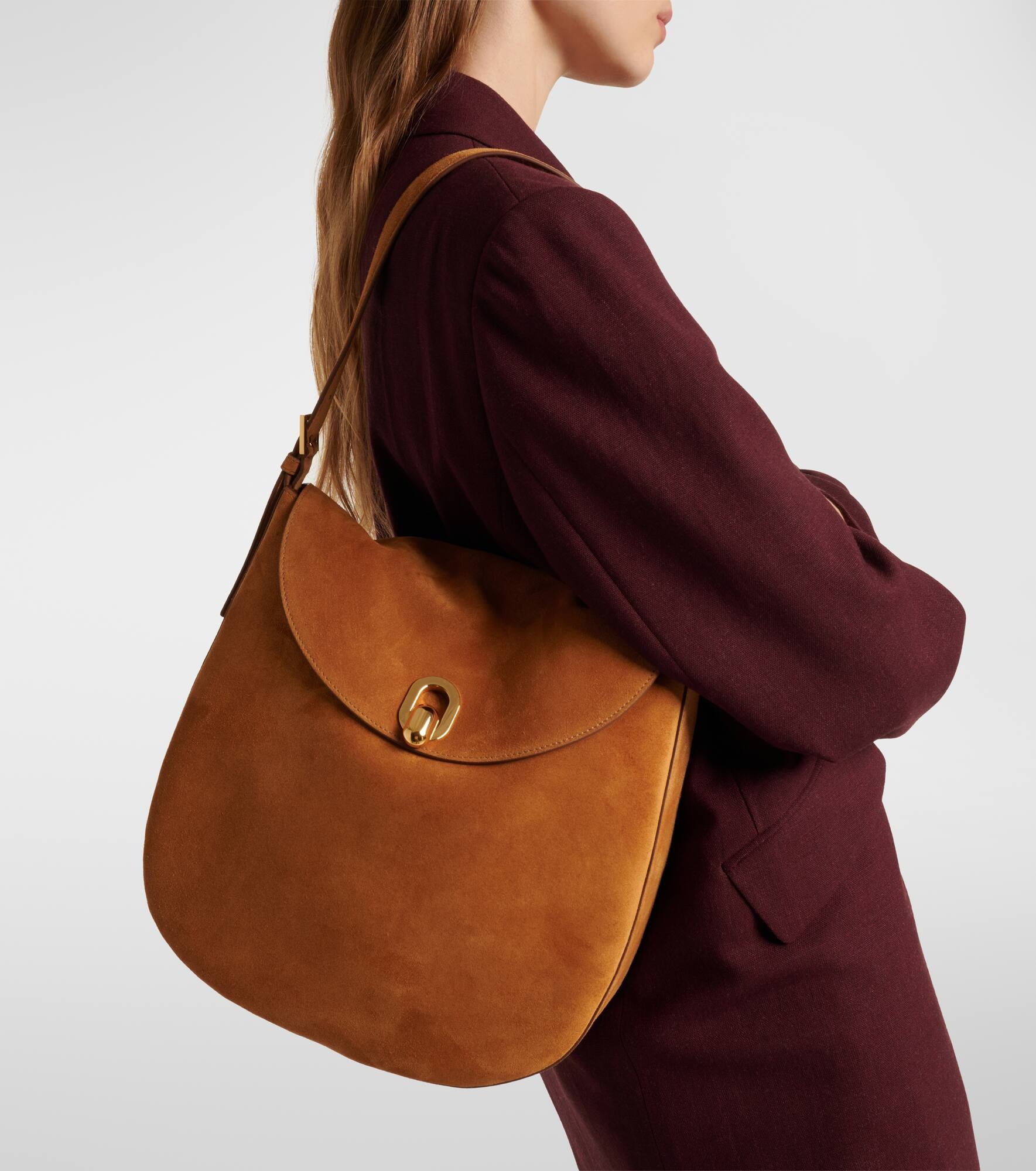 Tondo Large suede shoulder bag - 2
