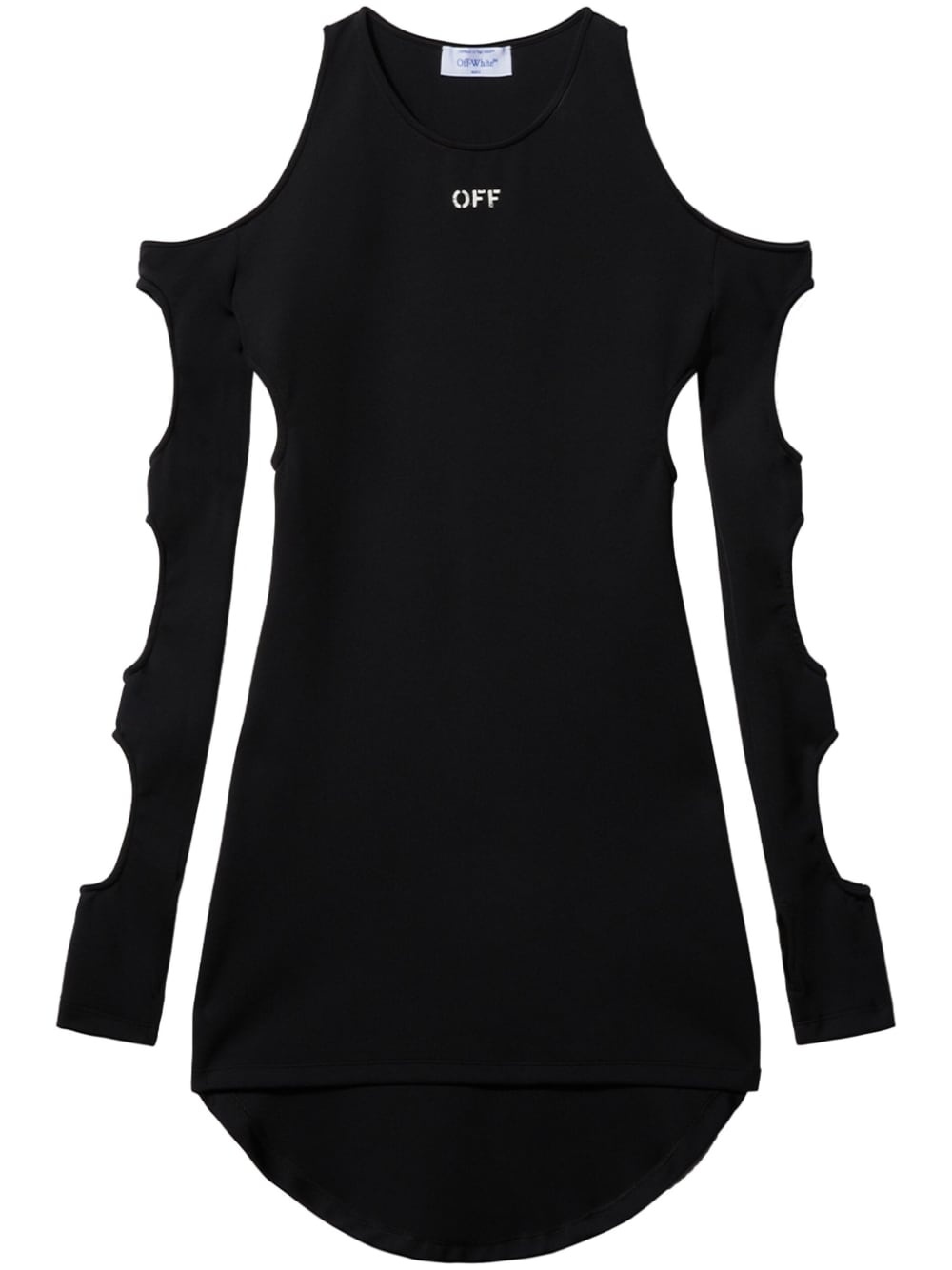 cut-out long-sleeved dress - 1