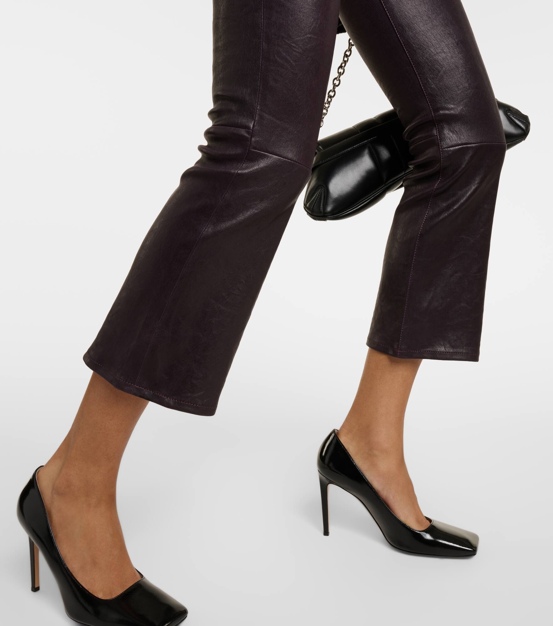 Le Crop Mini Boot leather pants - 5