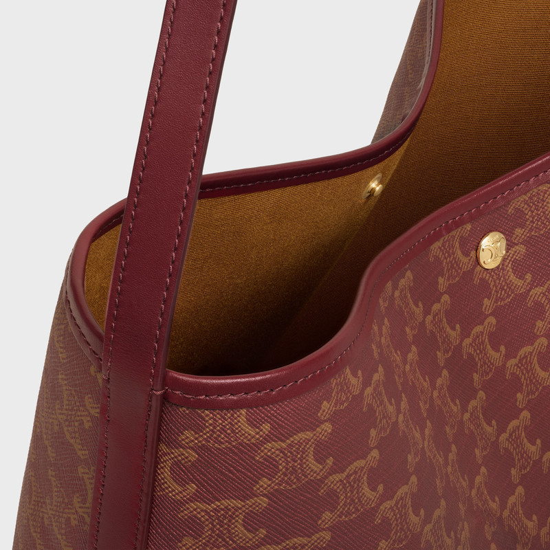 SOFT SHOPPER BAG IN TRIOMPHE CANVAS AND CALFSKIN 5