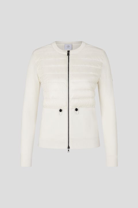 Anja Hybrid knit jacket in Off-white - 1