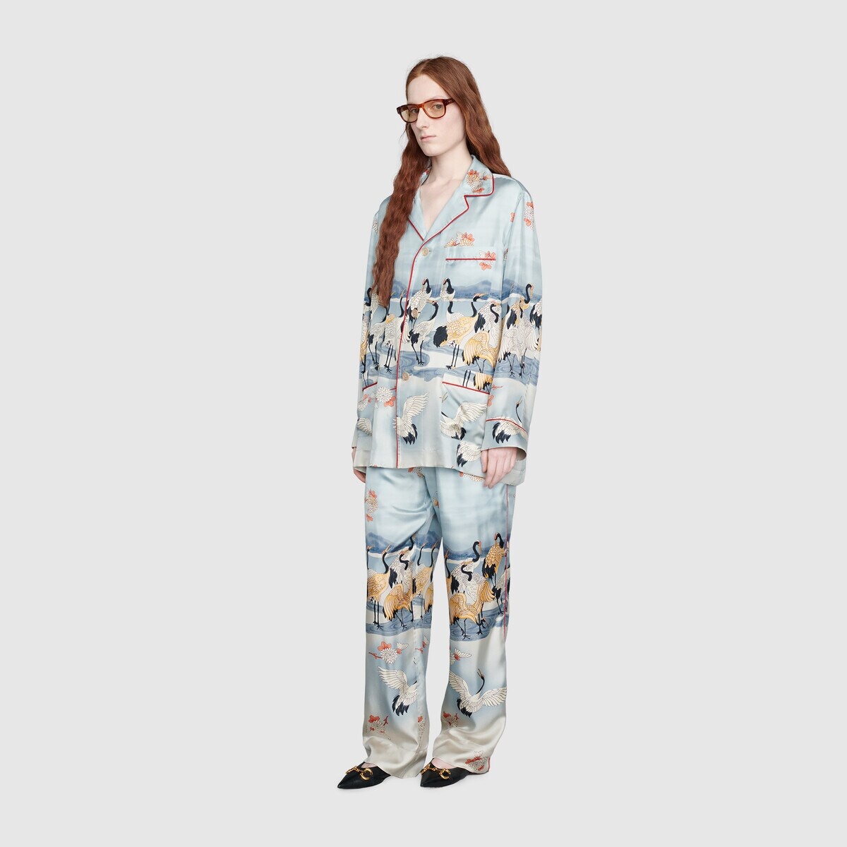 Online Exclusive pond print pajama pant - 2