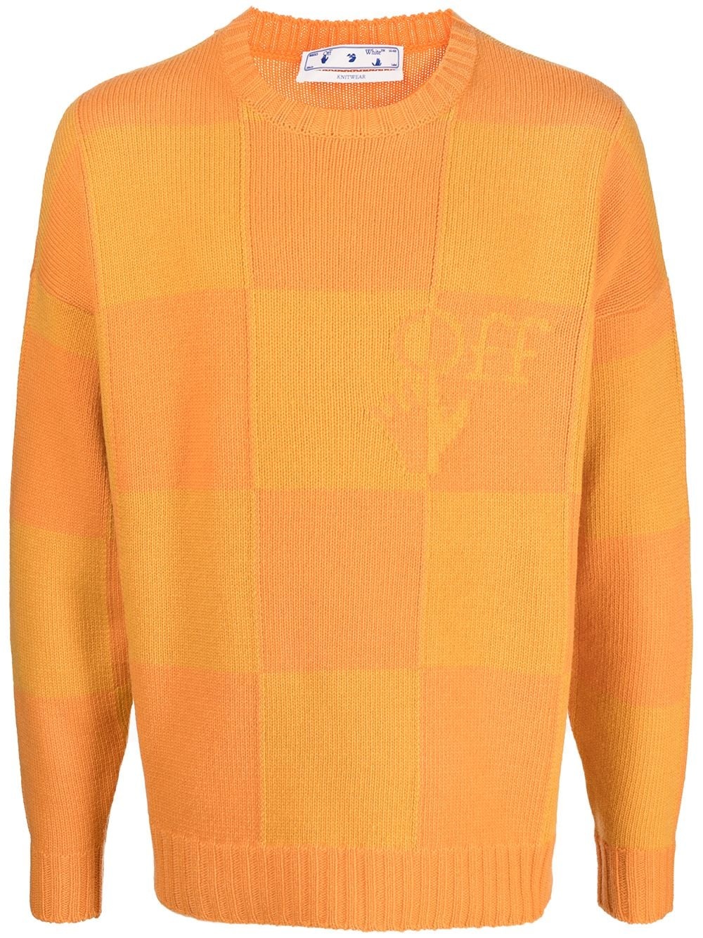 checkerboard logo intarsia-knit jumper - 1