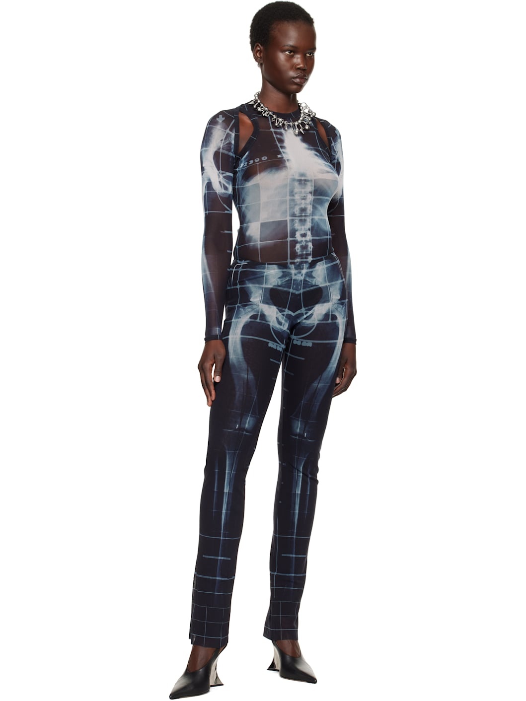 Black & Blue 'The Squeletor' Bodysuit - 4