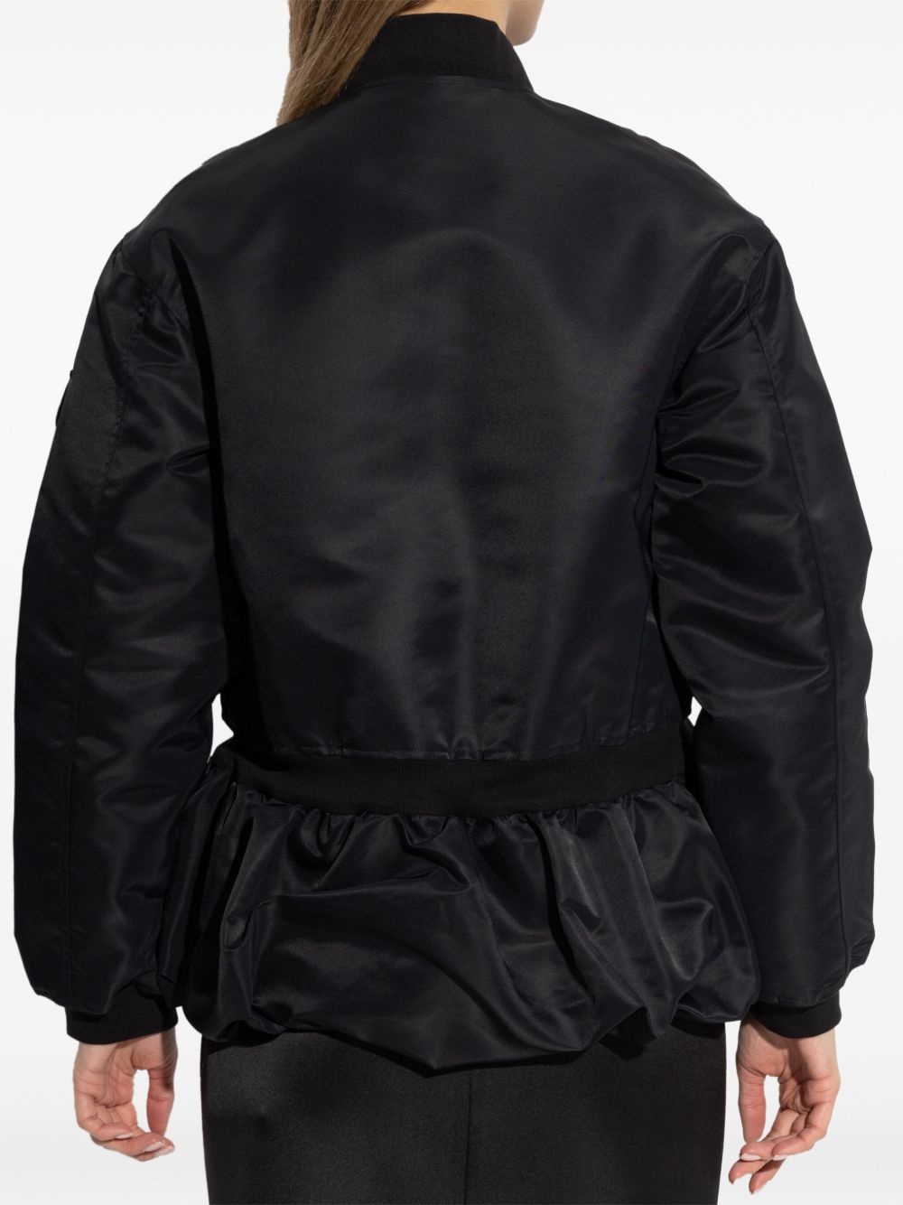 gathered-hem bomber jacket - 3