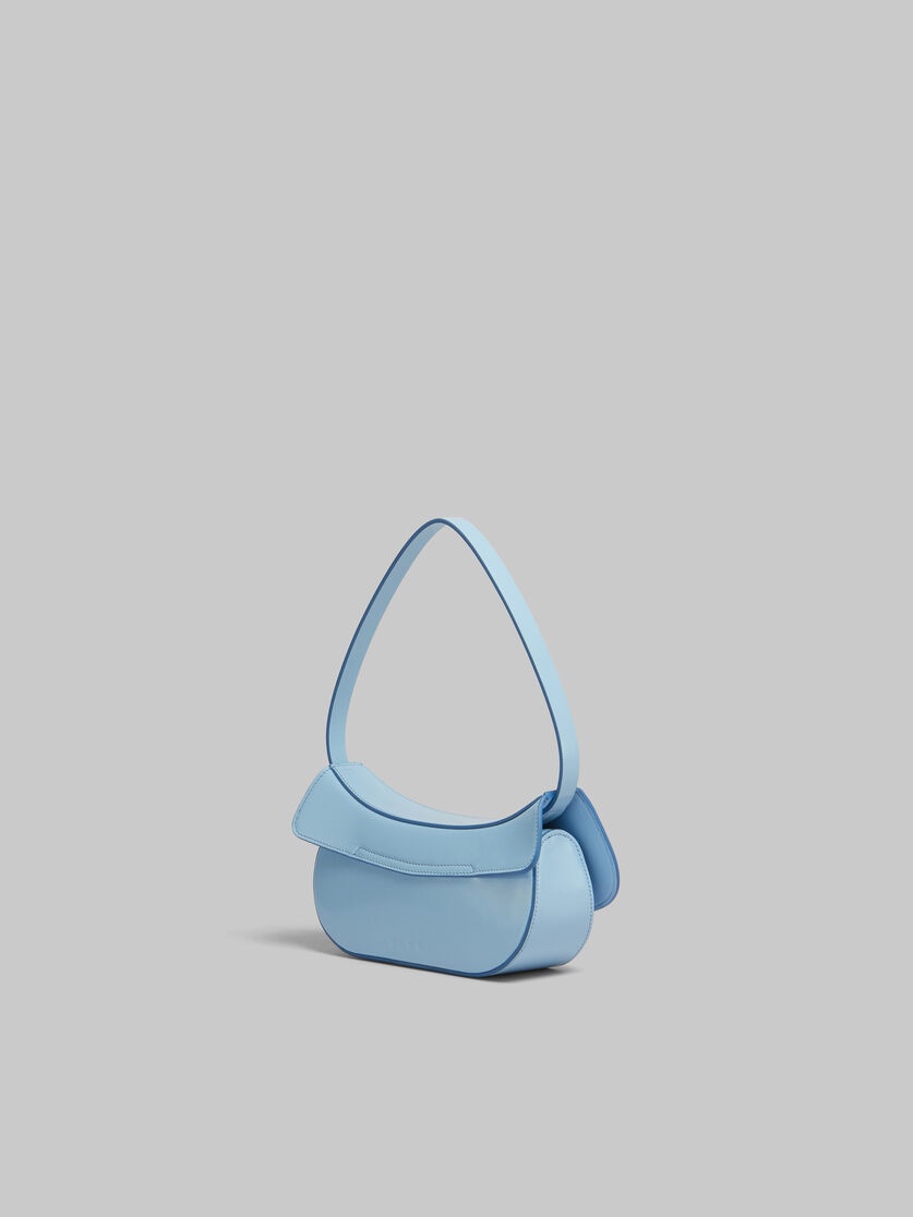 BLUE LEATHER BUTTERFLY SMALL HOBO BAG - 3