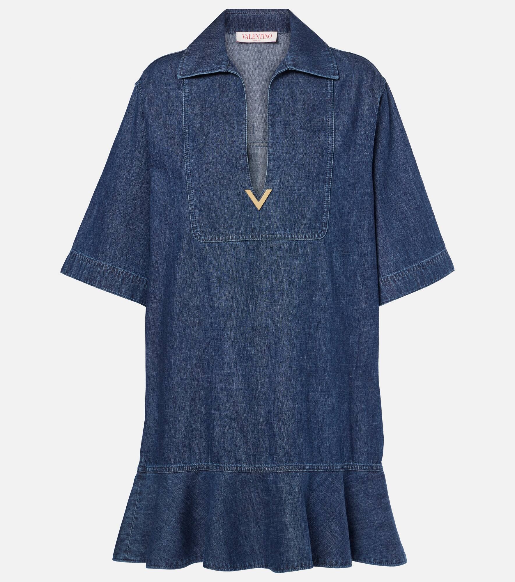 VGold denim minidress - 1