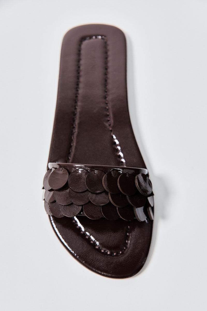 Paillette Slide - Patent Fudge - 4