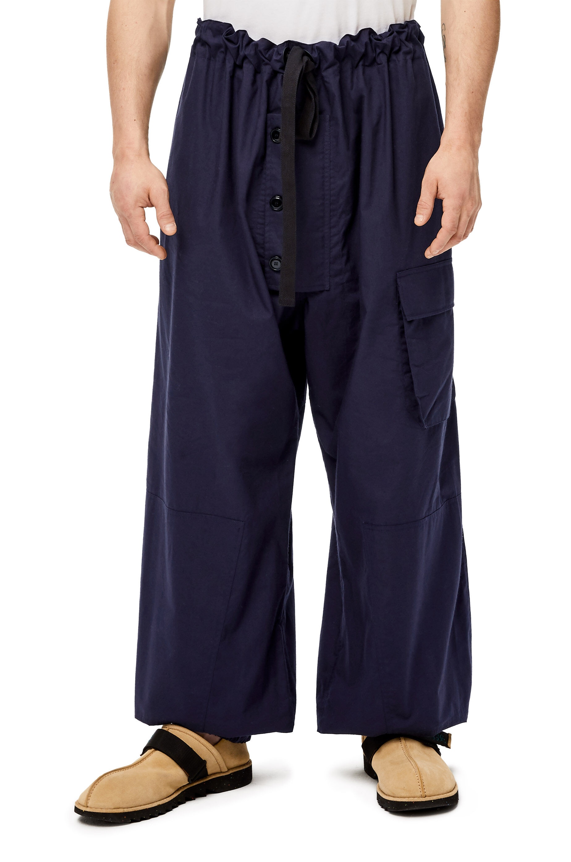 Drawstring trousers in cotton - 3