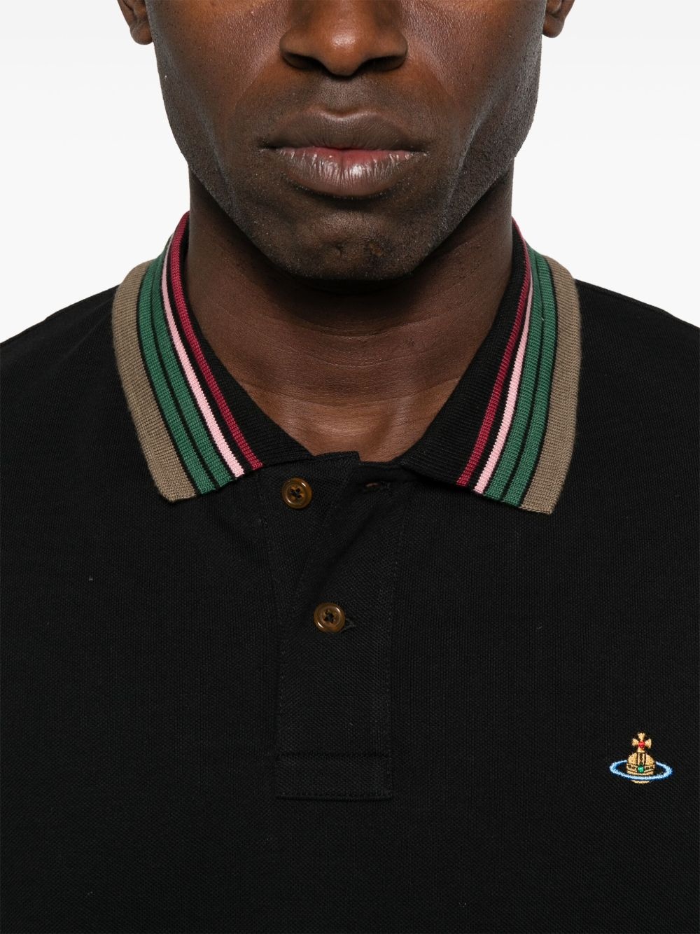 embroidered-logo polo shirt - 4