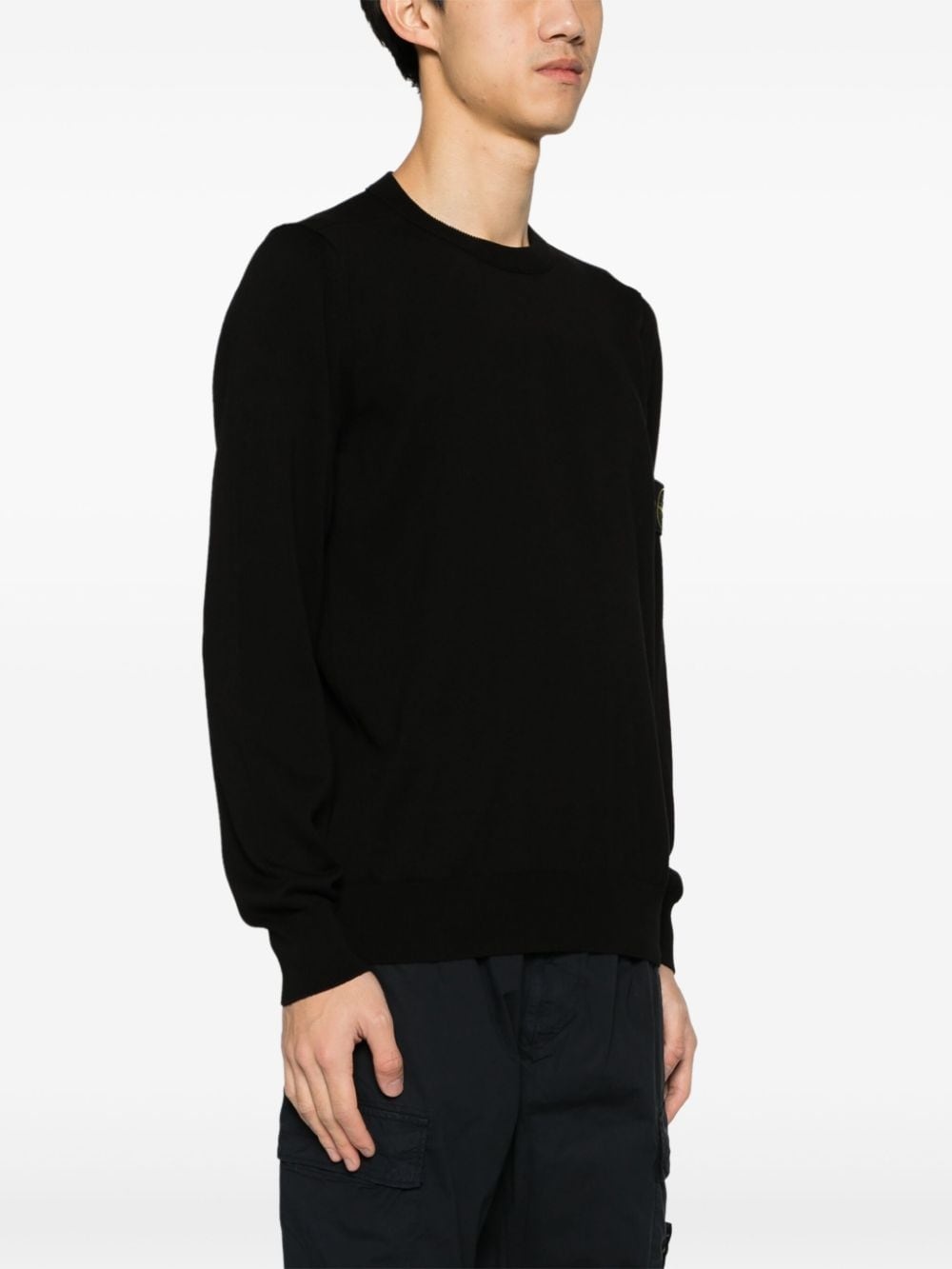 Compass-badge cotton jumper - 3