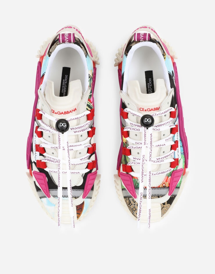 Patchwork fabric NS1 sneakers - 4