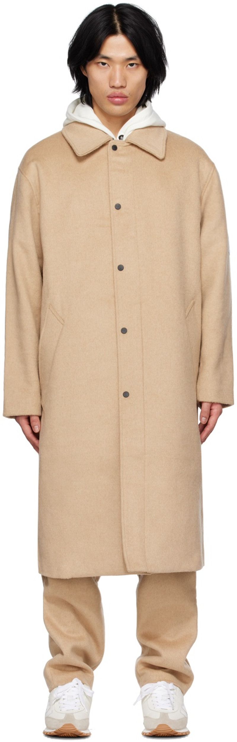 Double Face Coat With Patch Pockets 1