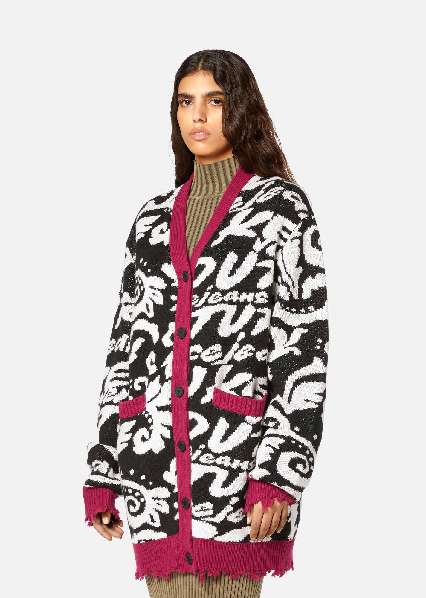 Logo Brush Couture Cardigan - 3