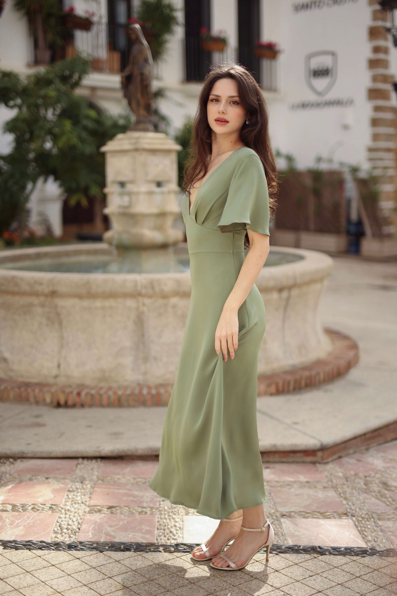 Coralie Silk Dress Open back 4