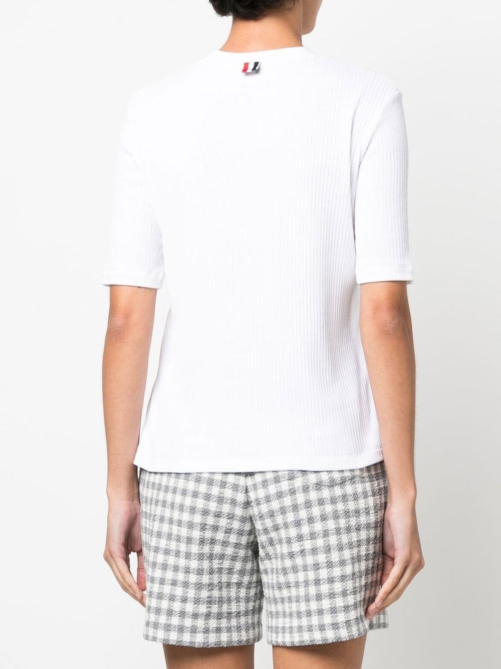 RWB stripe ribbed T-shirt - 4