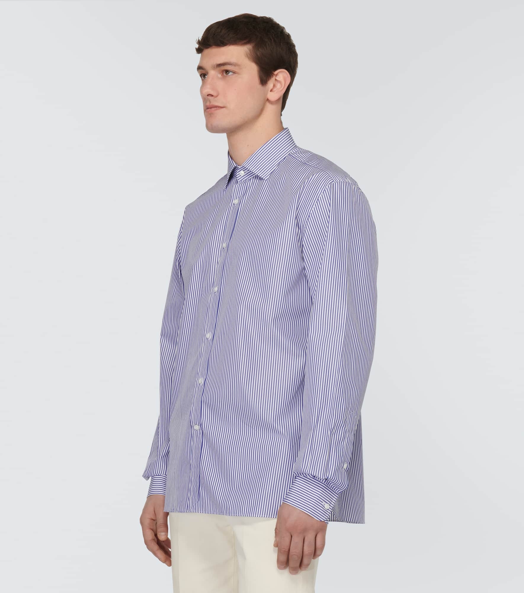 Aston striped cotton shirt - 3