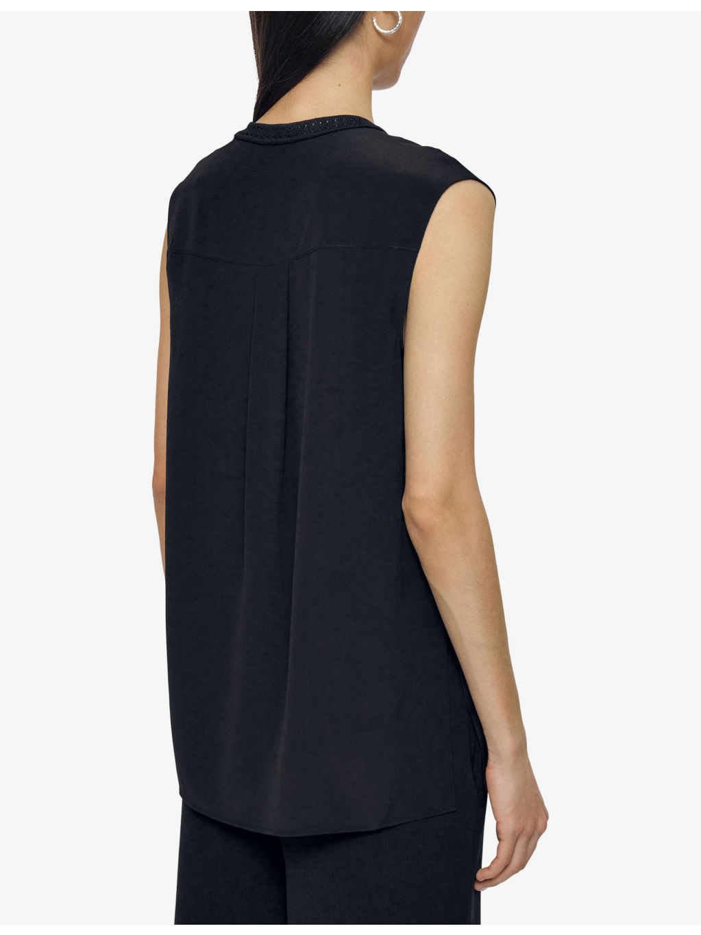 Louis Knitted-Trim Silk-Crepe Blouse - 3