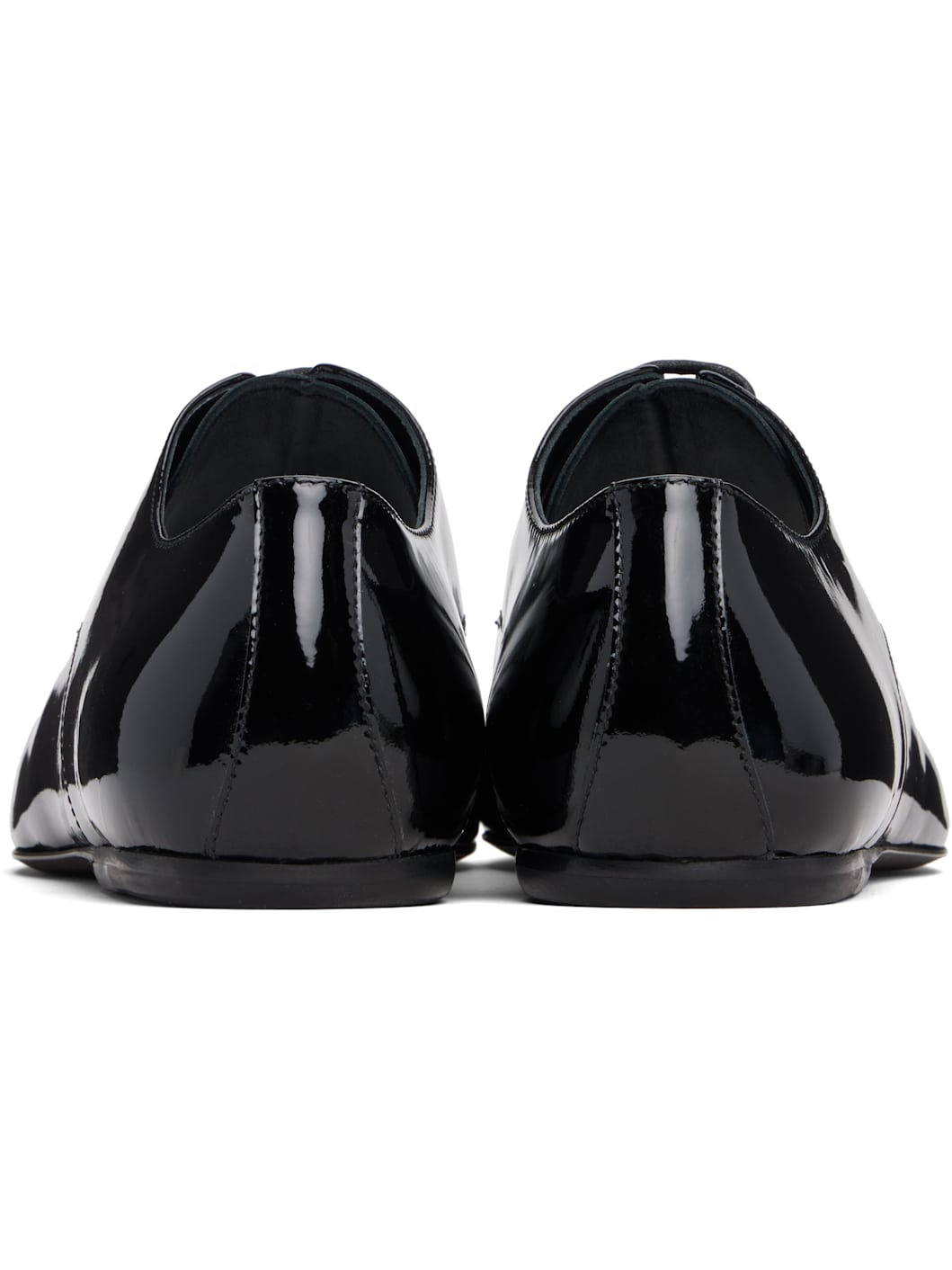 Black Square Toe Derbys - 2