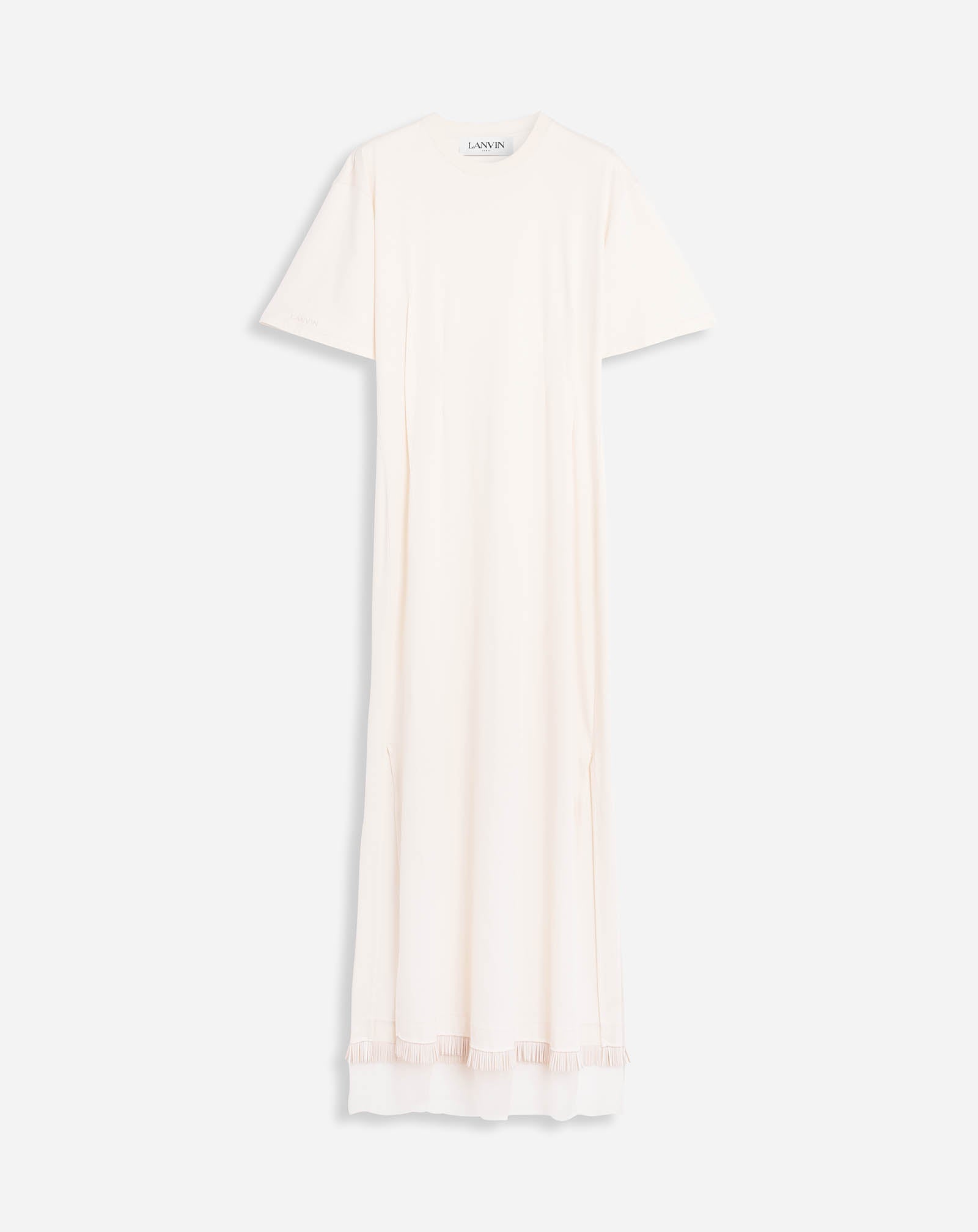 LONG T-SHIRT DRESS WITH EMBROIDERY - 1