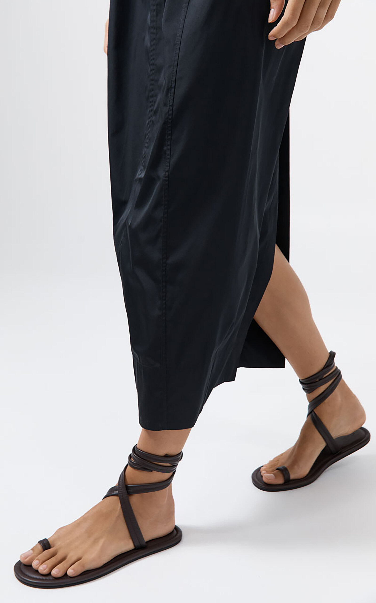 Lace-Up Leather Sandals brown - 4