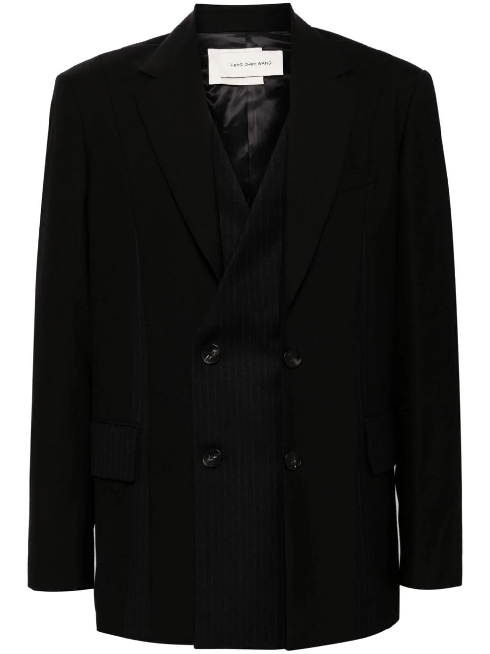 pleated tailored blazer - 1