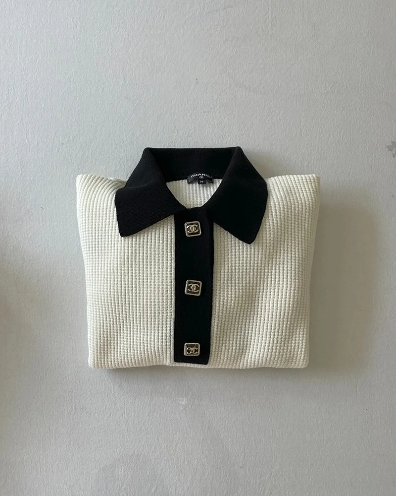 Chanel 23A Cashmere Waffle Sweater (New Product) - 1