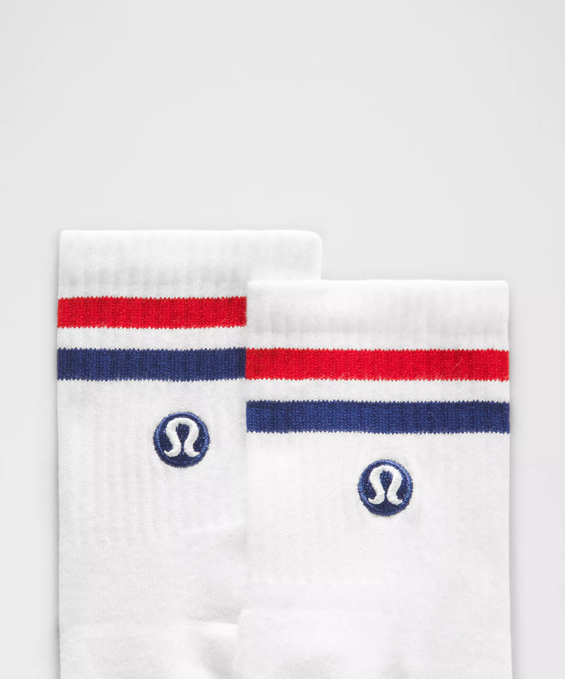 lululemon Unisex Daily Essential Quarter Socks *Stripe outlook