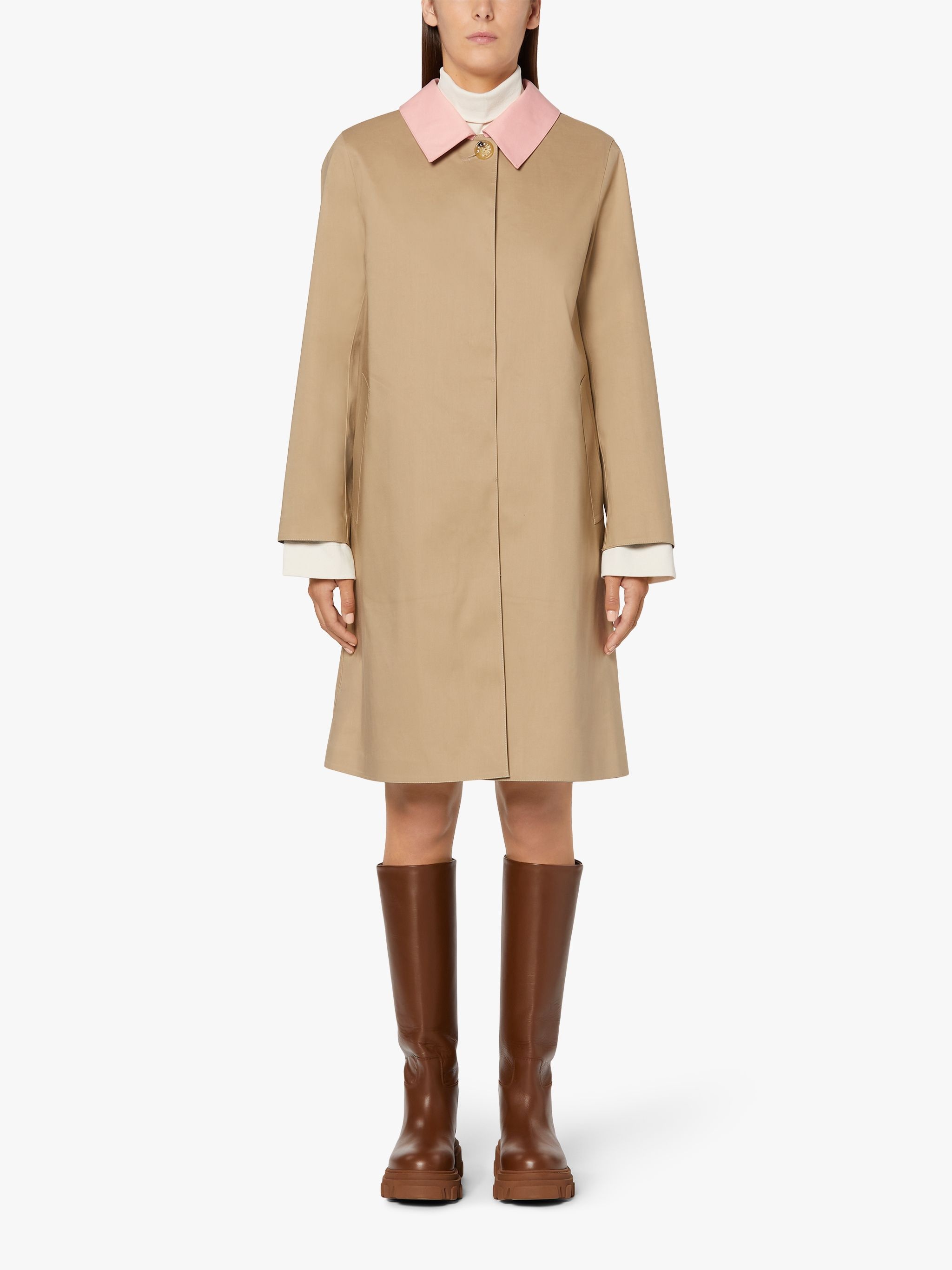 BANTON FAWN X PINK BONDED COTTON COAT | LRC-013 - 3