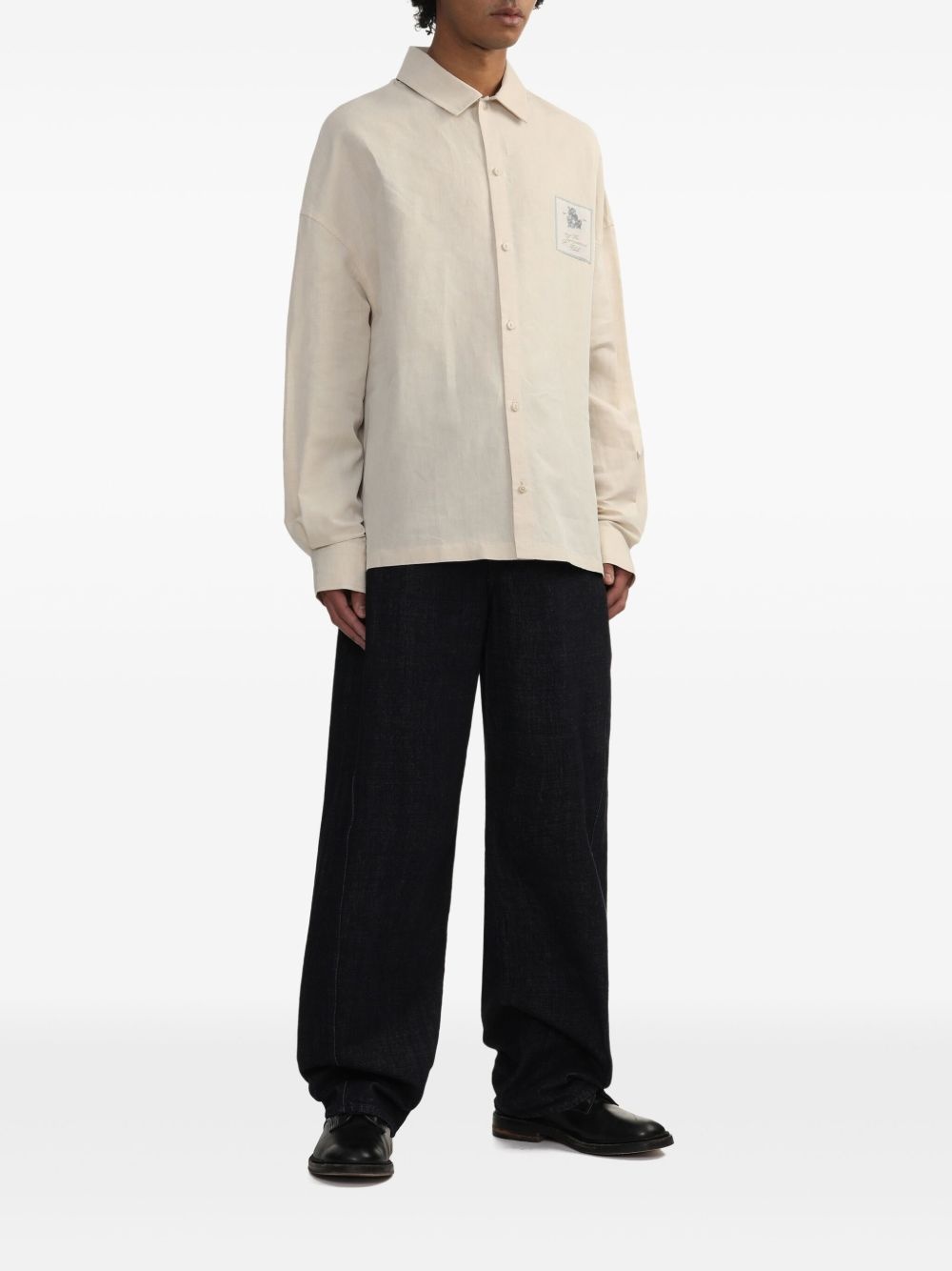 patch-detail shirt - 2