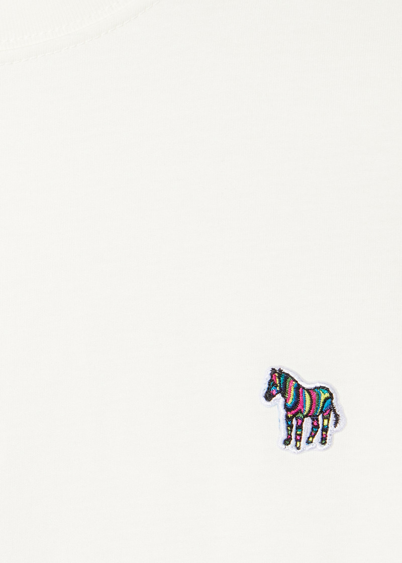 Paul Smith Ecru Organic Cotton Zebra Logo T-Shirt outlook