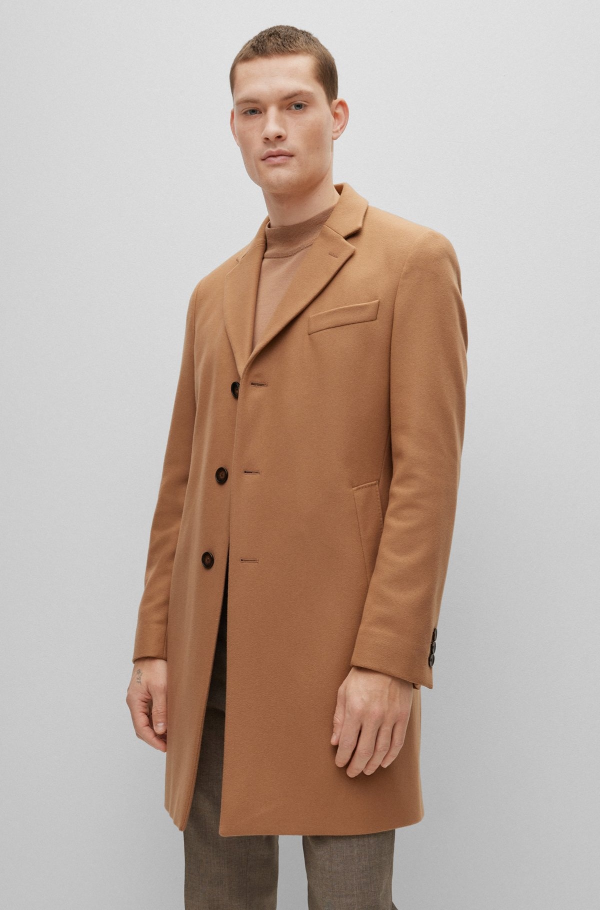 SLIM-FIT COAT IN A VIRGIN-WOOL BLEND - 6