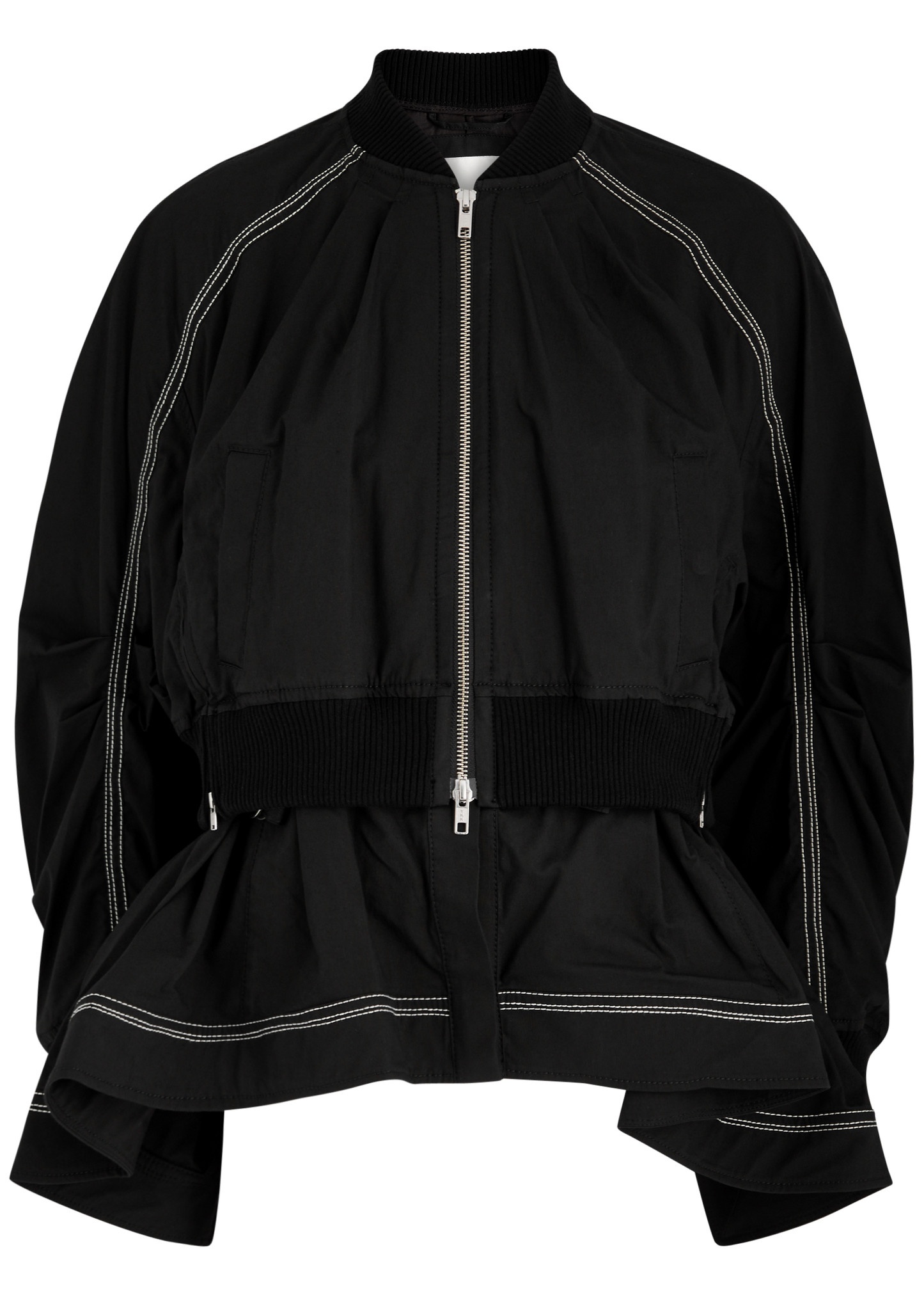 3.1 Phillip Lim Layered cotton-blend poplin bomber jacket 3.1 Phillip Lim Layered cotton-blend poplin bomber jacket
