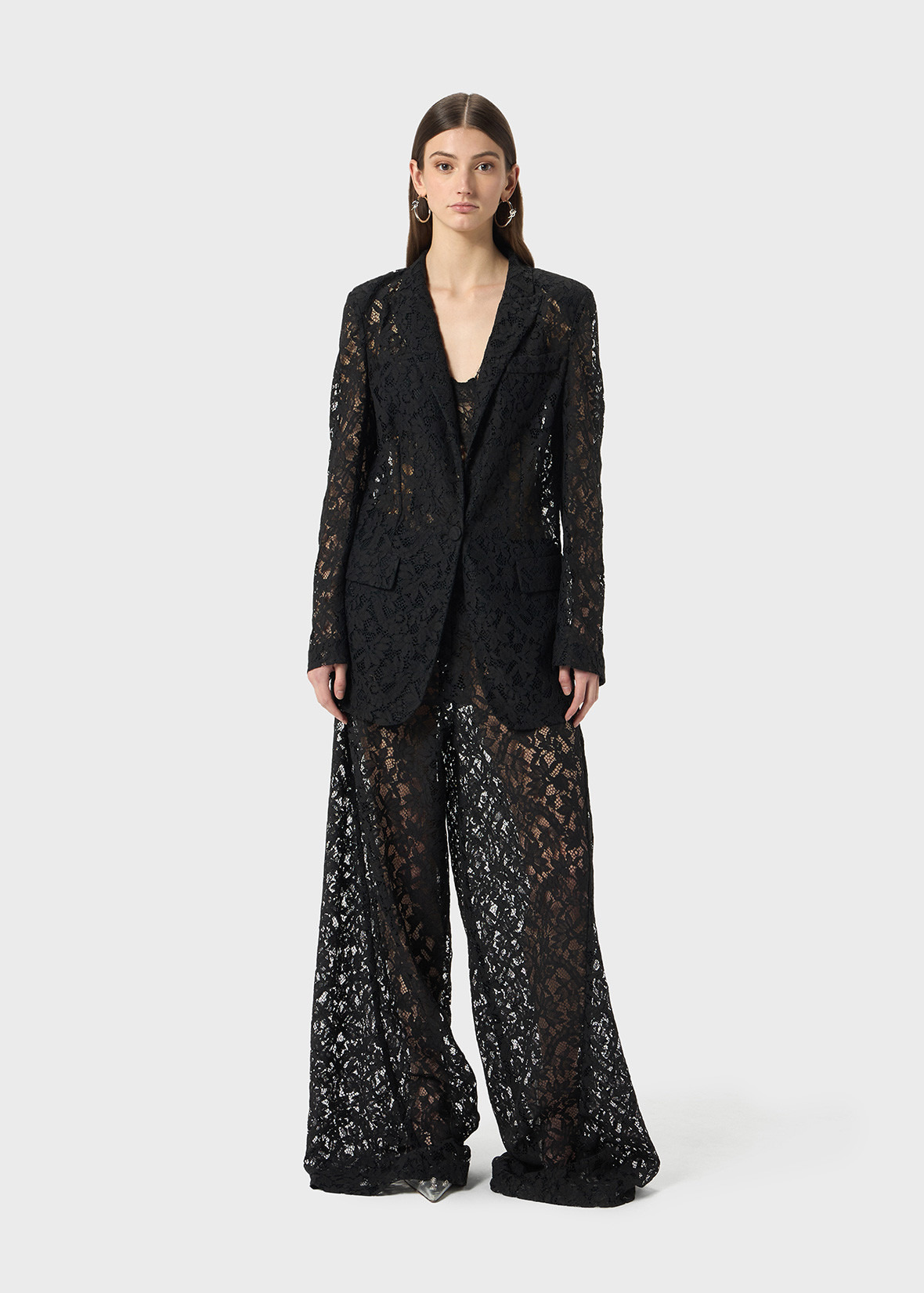 SINGLE-BREASTED JACKET IN RÉBRODÉ LACE - 2