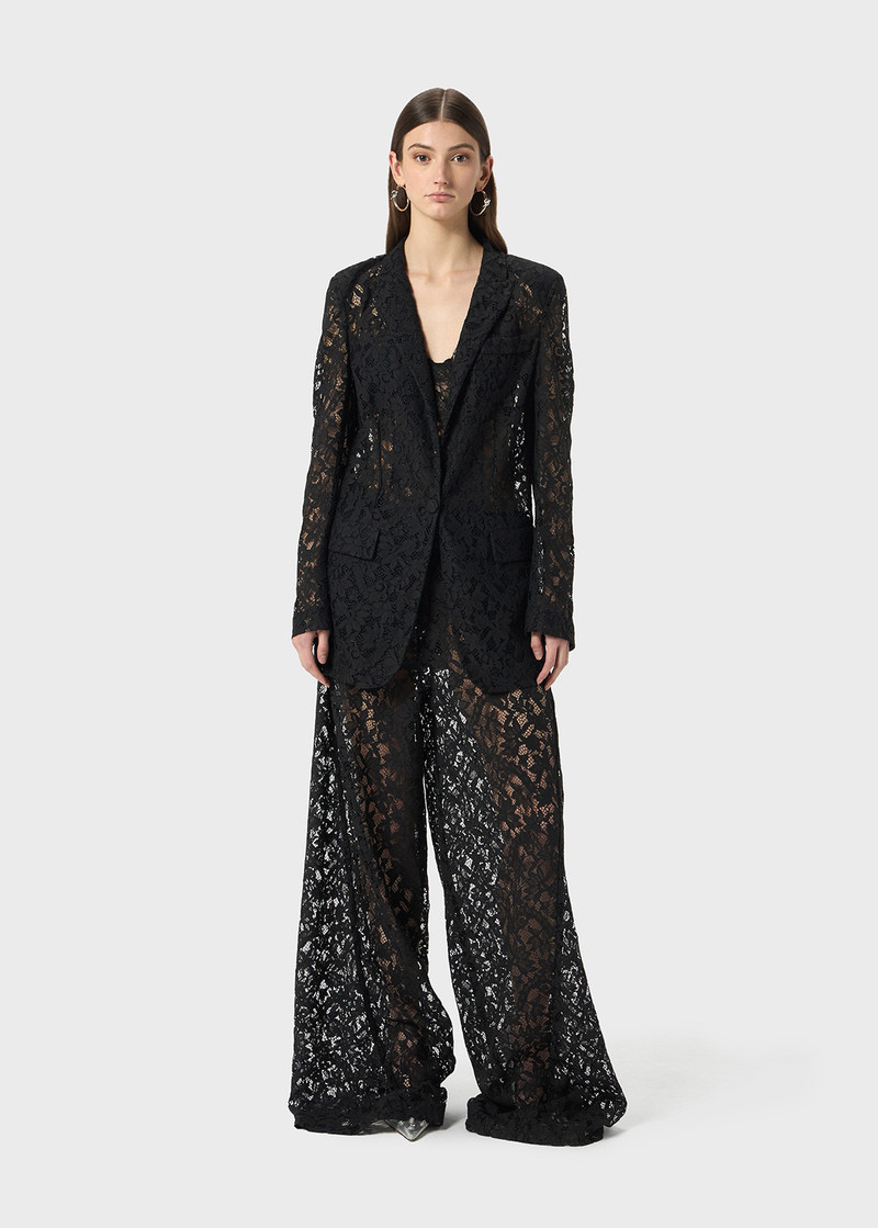 Blumarine SINGLE-BREASTED JACKET IN RÉBRODÉ LACE outlook