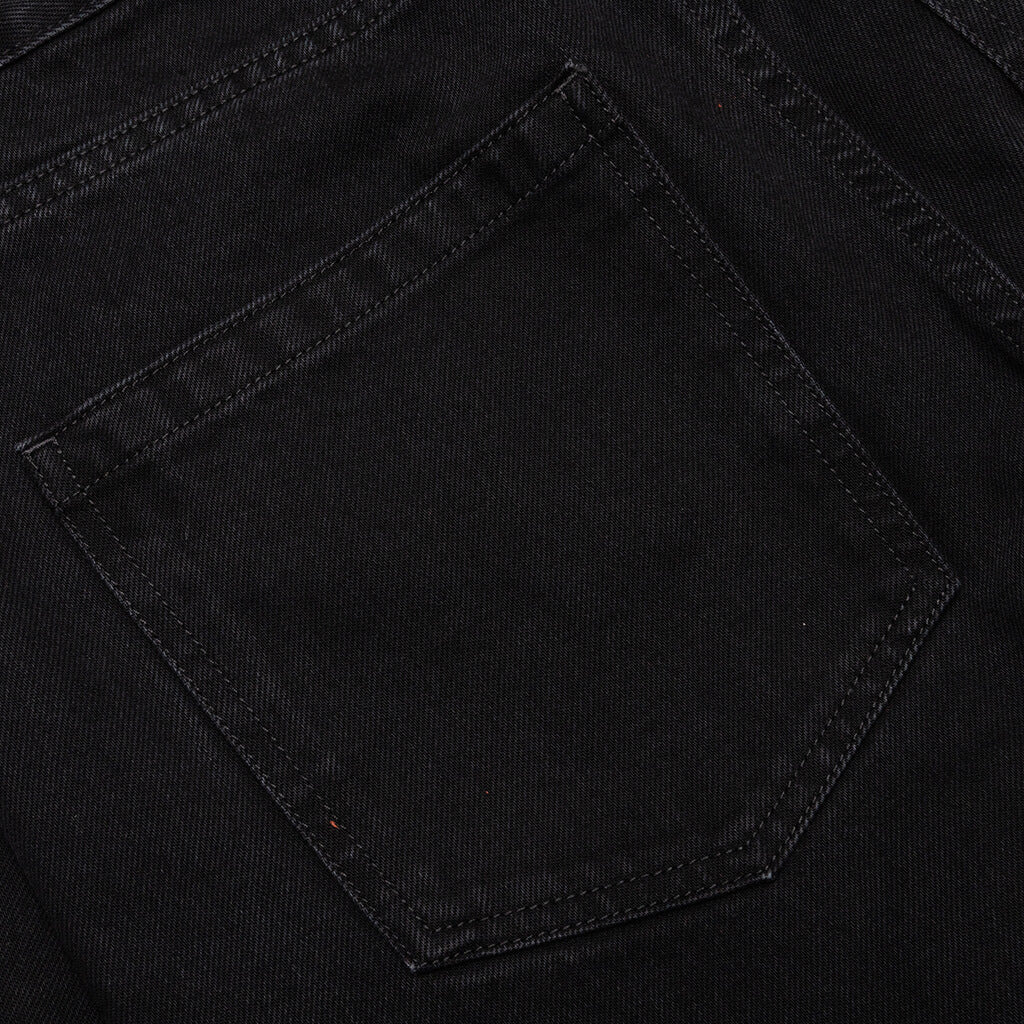 SLIM FIT DENIM PANT W/PICTURE PATCH - BLACK - 5