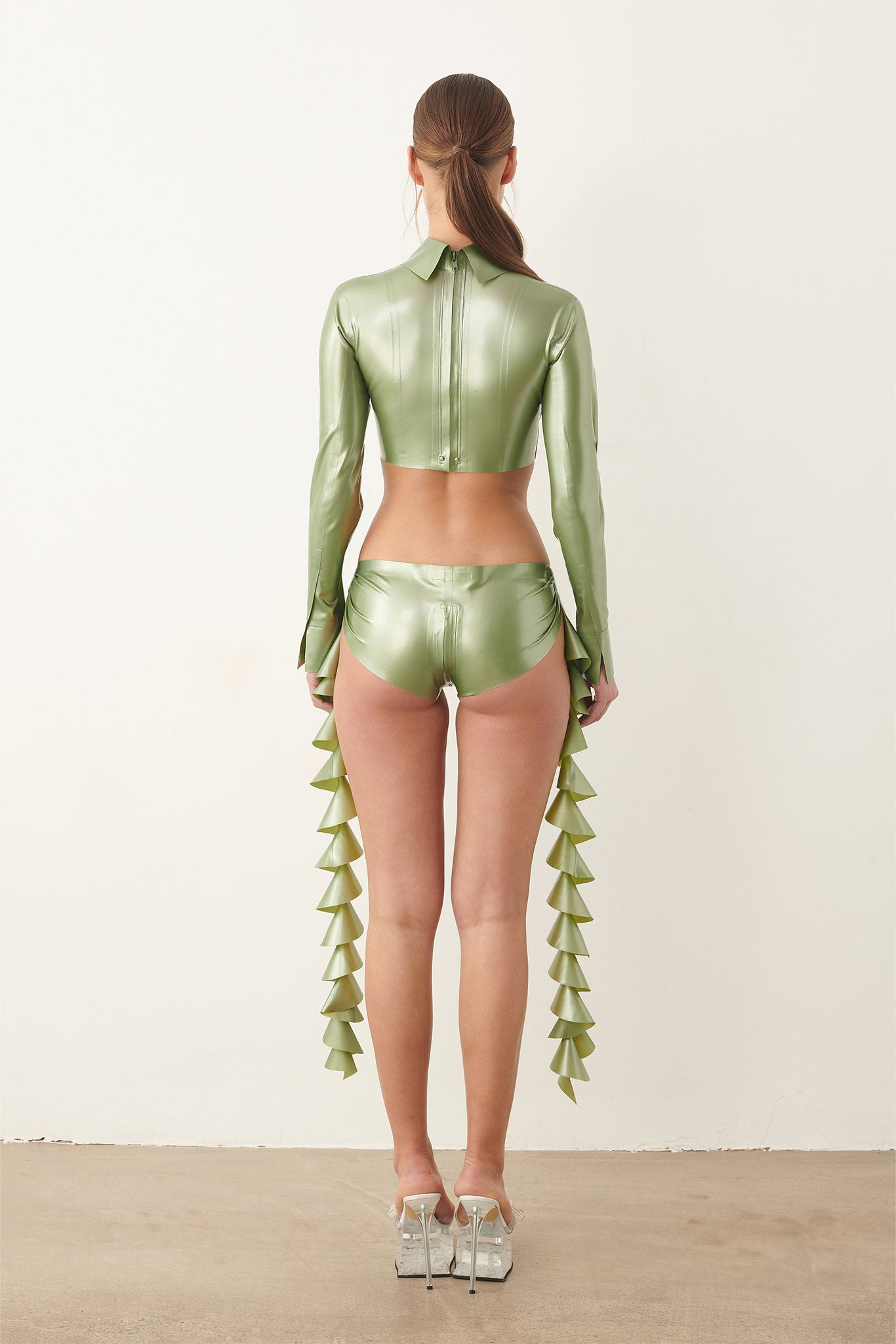BAILEY BLOUSE LATEX DOLLAR BILL GREEN - 5