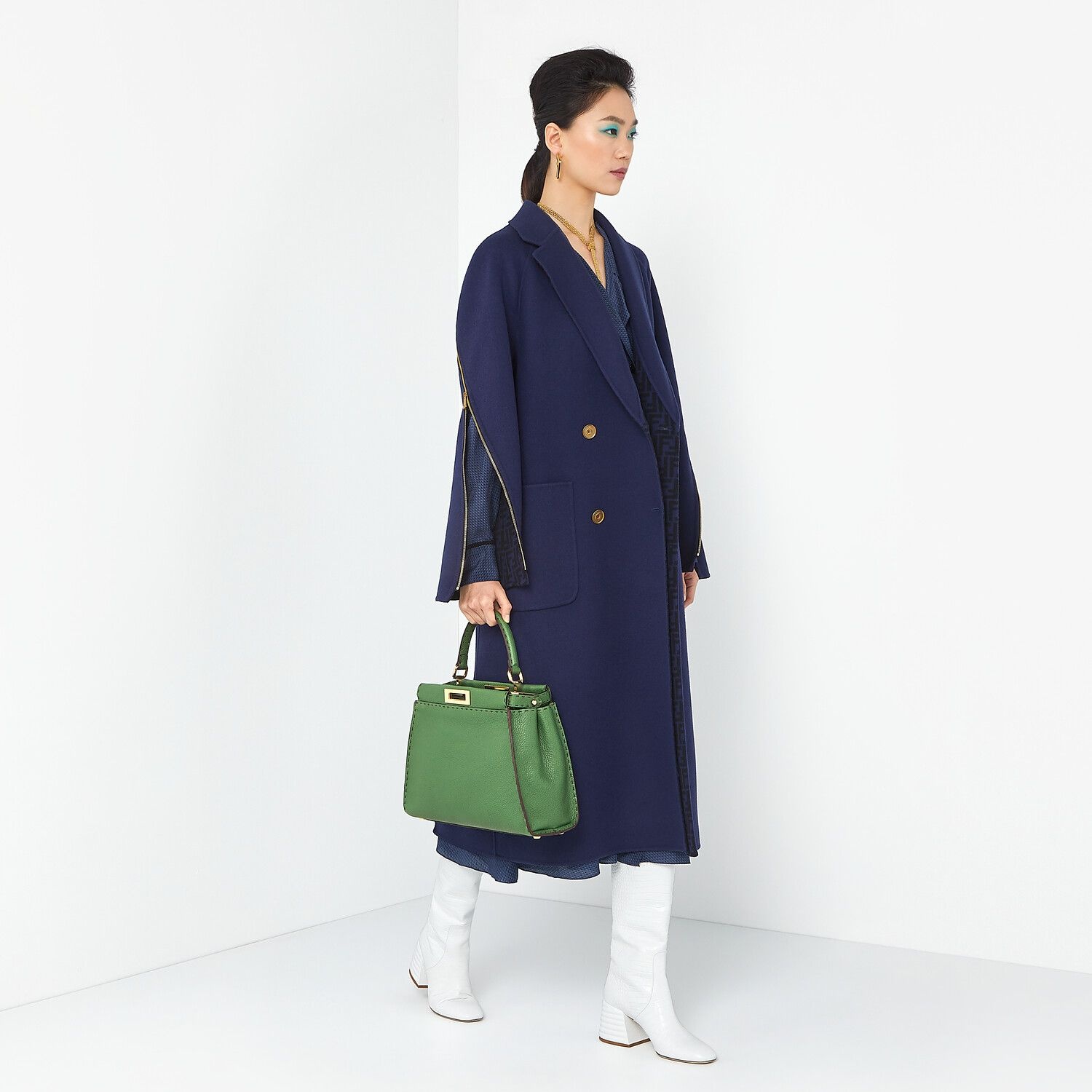 Blue wool coat - 4