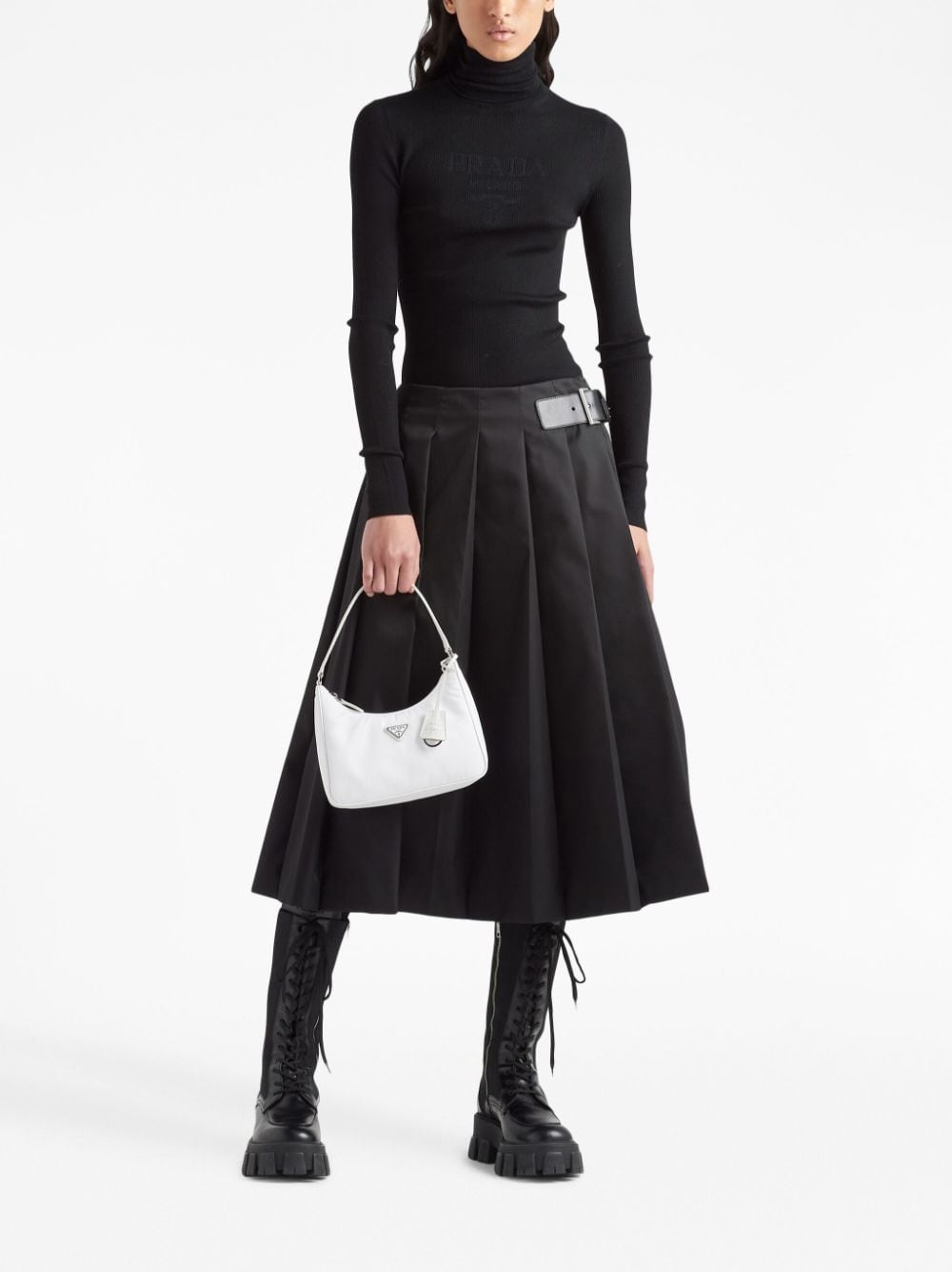 logo-intarsia roll-neck jumper - 2