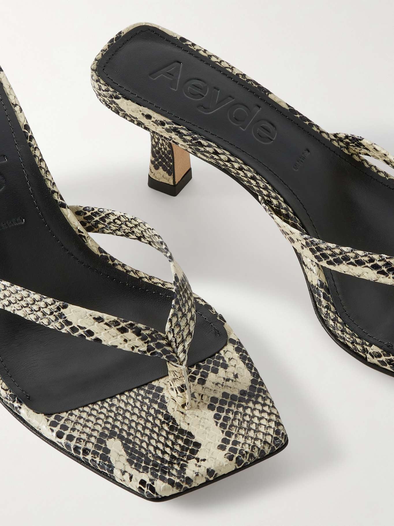 Wilma snake-effect leather sandals Snake print - 4