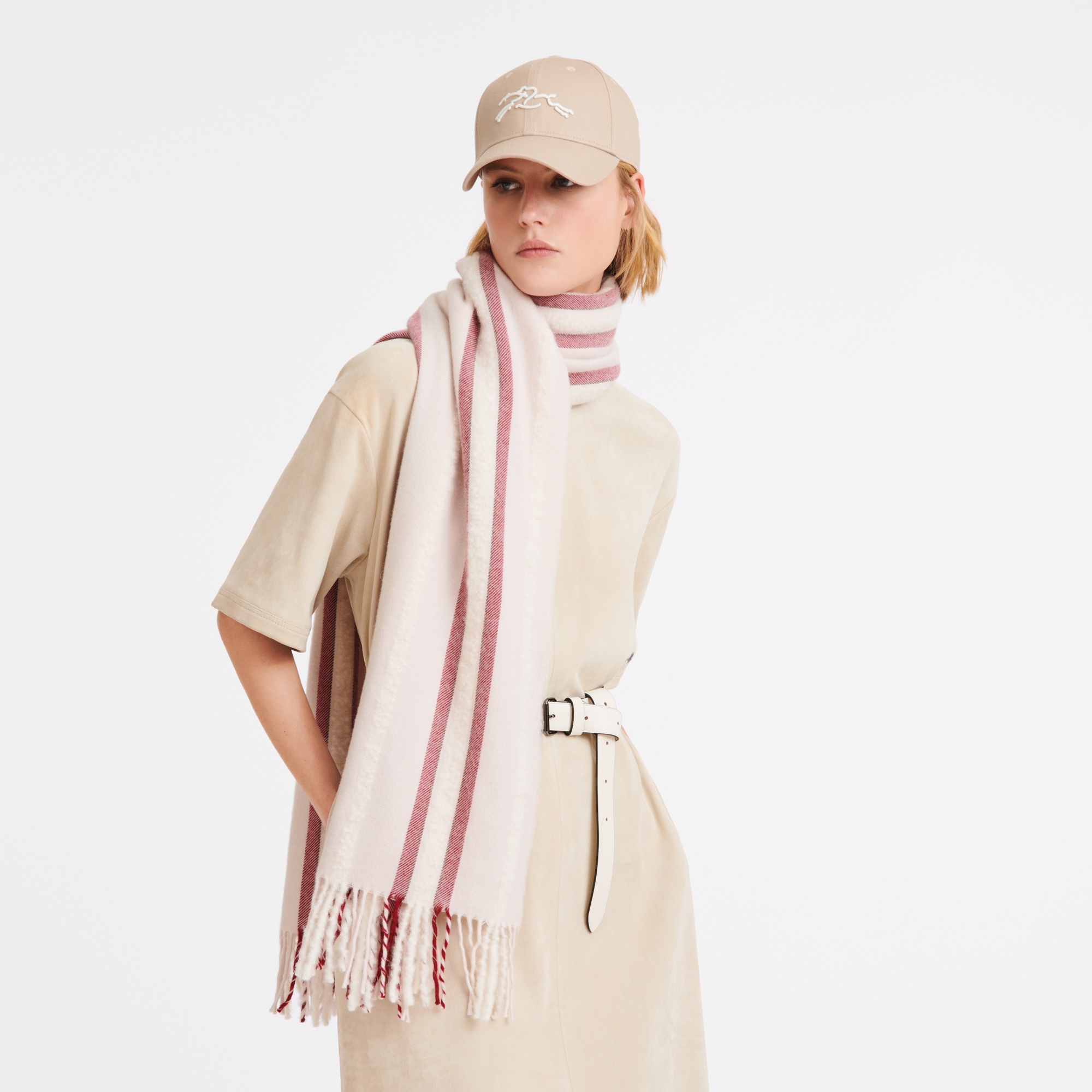 Flocons Longchamp Stole Nude - OTHER - 2