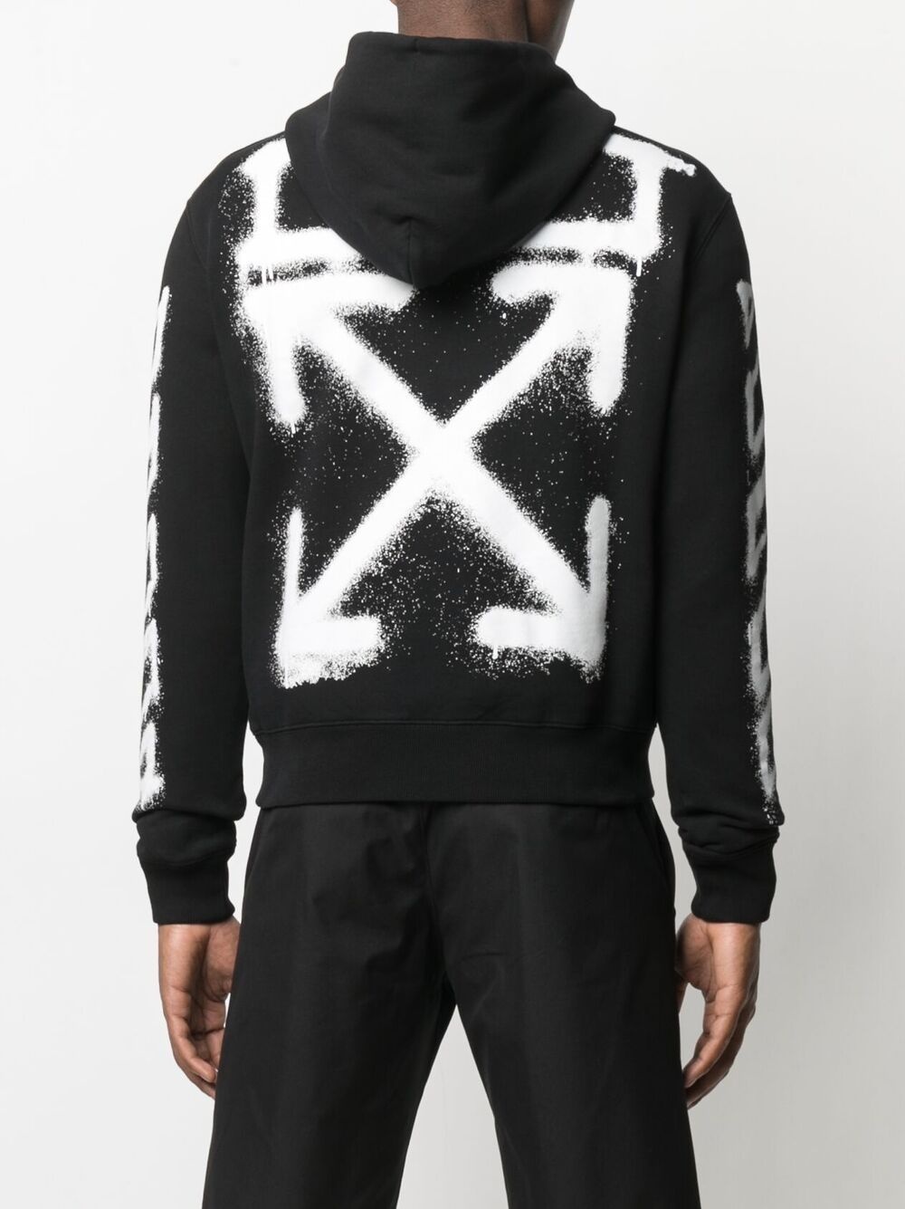 diagonal agreement print hoodie - 4