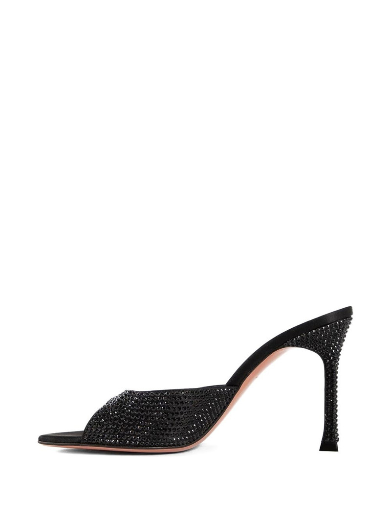 Amina Muaddi crystal-embellished heeled mules outlook